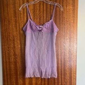 Elegant lavender Lace babydoll lingerie with matching thong